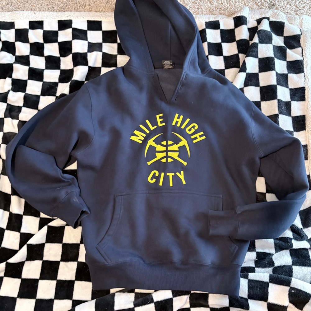 Signature Navy Hoodie with Yellow Mile High City Logo